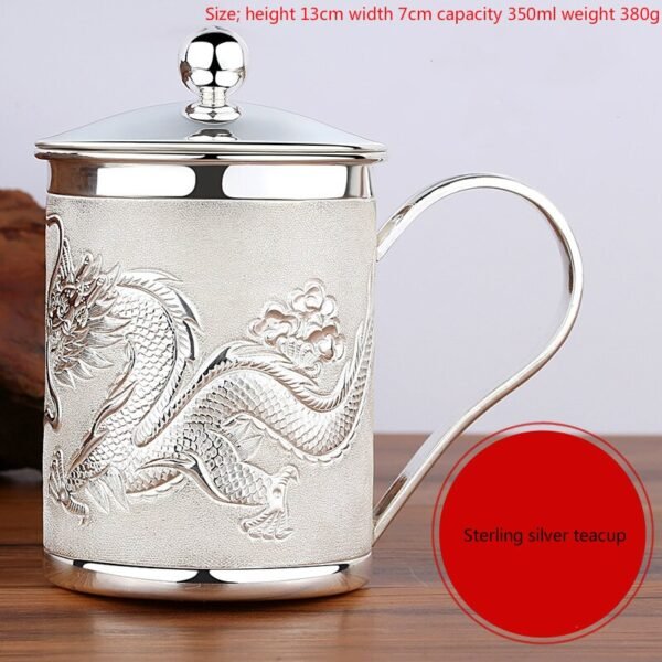 Silver Flatware classical coffee mug face view