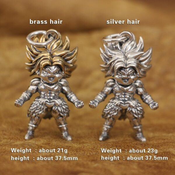 Silver Pendant 925 mini Broly both models together