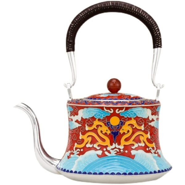Chinese cloisonne teapot demo