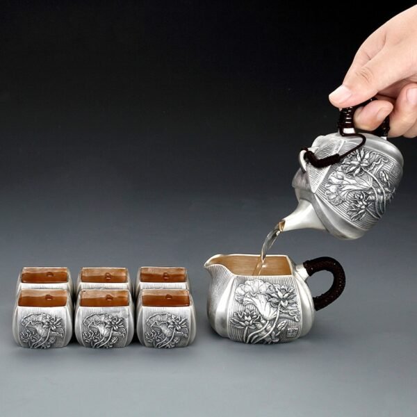 Silver Tea Set handmade gong fu using teapot