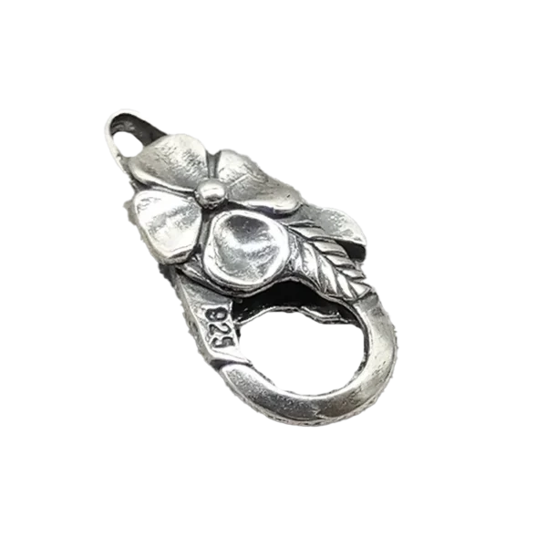 Silver Lobster Clasp Flower demo