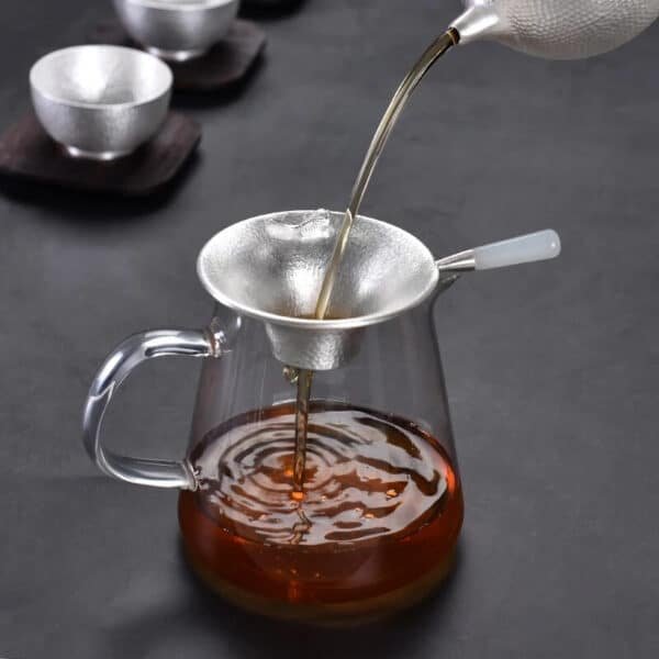 Silver Tea Set tea mesh leak infuser pouring tea